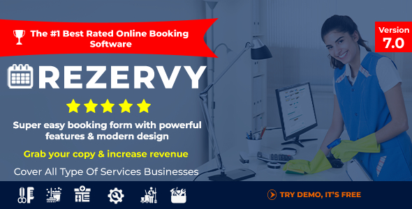 Rezervy - Online bookings system for cleaning, maids, plumber, maintenance, repair, salon services
