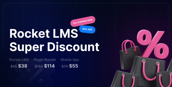 Rocket LMS Flutter Mobile App - Learning Management System for Android and iOS