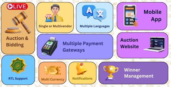 Simple Auction & Bidding Platform | Complete Source Code included of Website, App, Admin & Seller