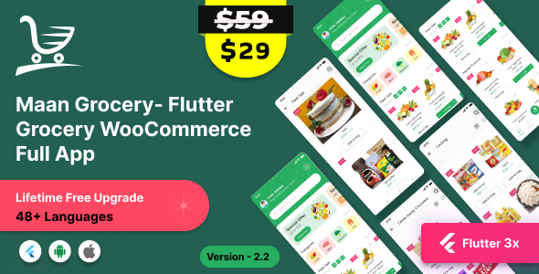 Maan Grocery - Flutter Woocommerce Grocery Full app