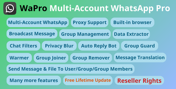 WaPro - Multi-Account WhatsApp Pro (WaCRM)